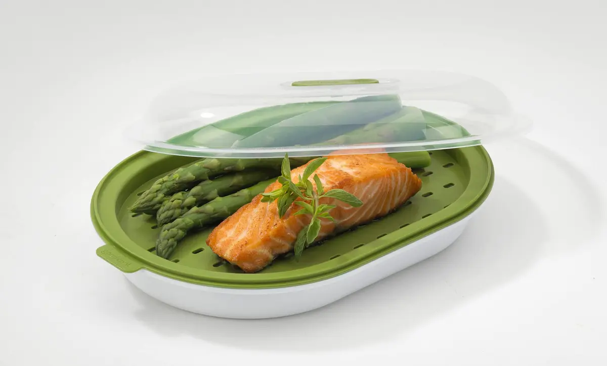 GoodCook Microwave Food Steamer – Vegetable & Fish Cooker | Preserves Vitamins & Nutrients - view 2