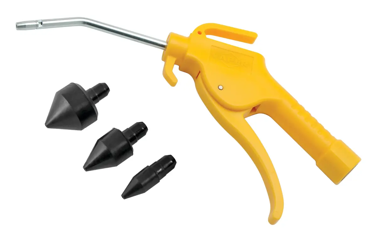 Titan 19391 4-Piece Air Blow Gun Set | OSHA Compliant Safety Tip, 75-120psi, Rubber Tips for Sensitive Surfaces - main product image
