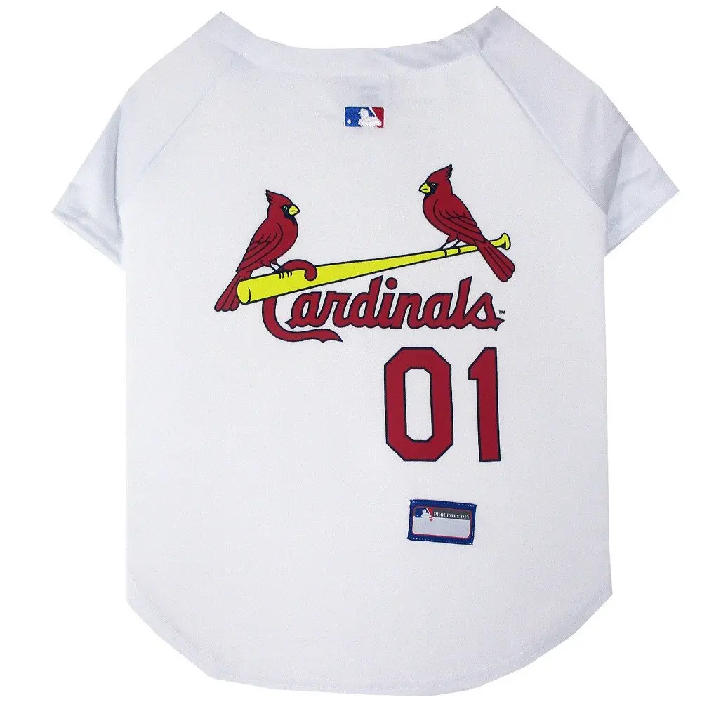 DoggieNation Dog Jersey Small | MLB St. Louis Cardinals Pet Jersey, Red Jersey Jersey, Small - main product image