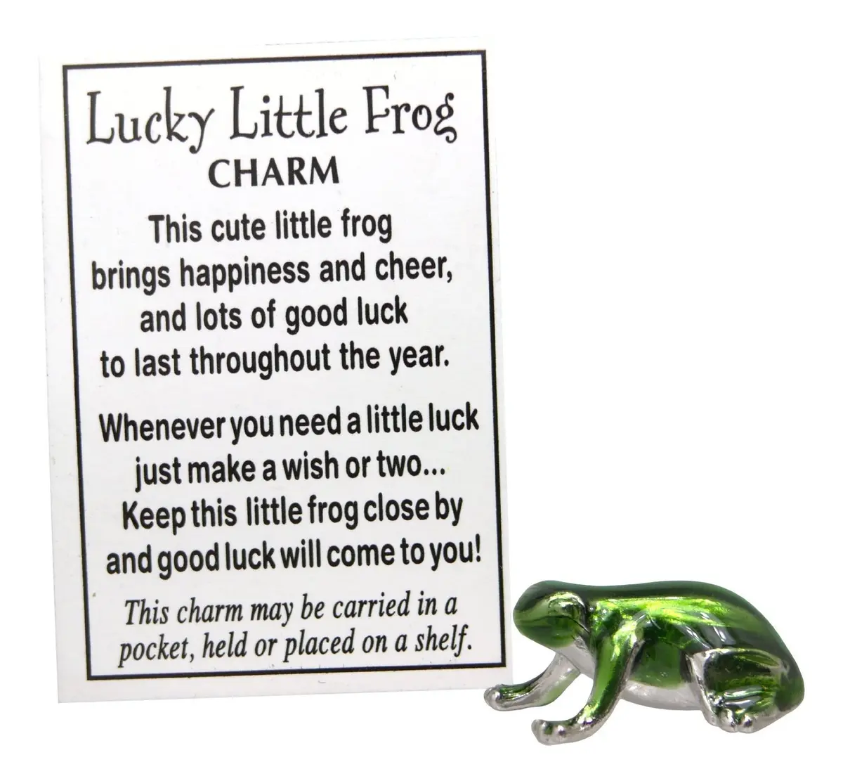 Ganz Lucky Little Frog Charm with Story Card! | Good Luck Frog Charm, Metal, 2.5cm, Unisex - main product image