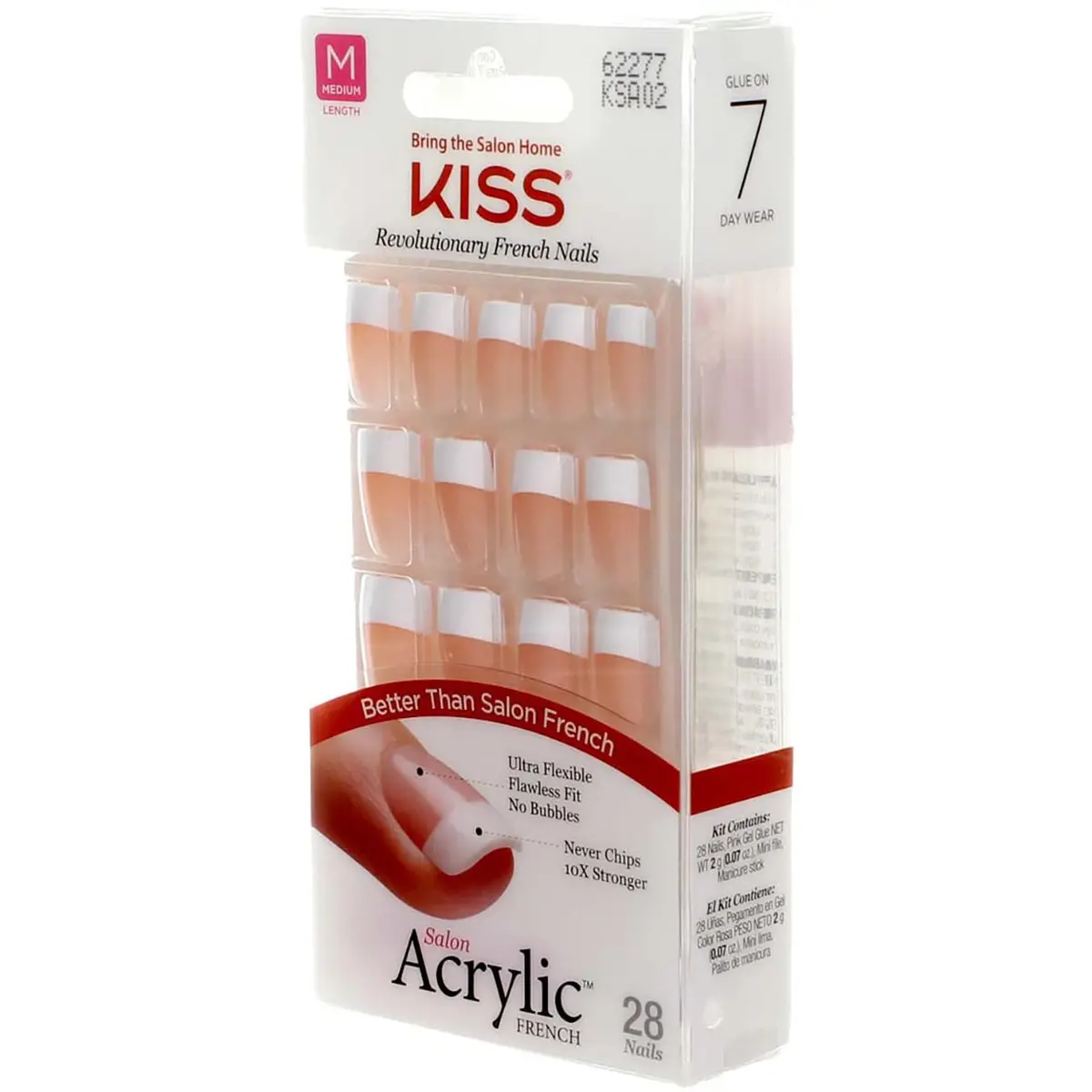 KISS Salon Acrylic French Kit Sugar Rush Medium 3 Pack | Flawless Fit & 10X Stronger - view 3