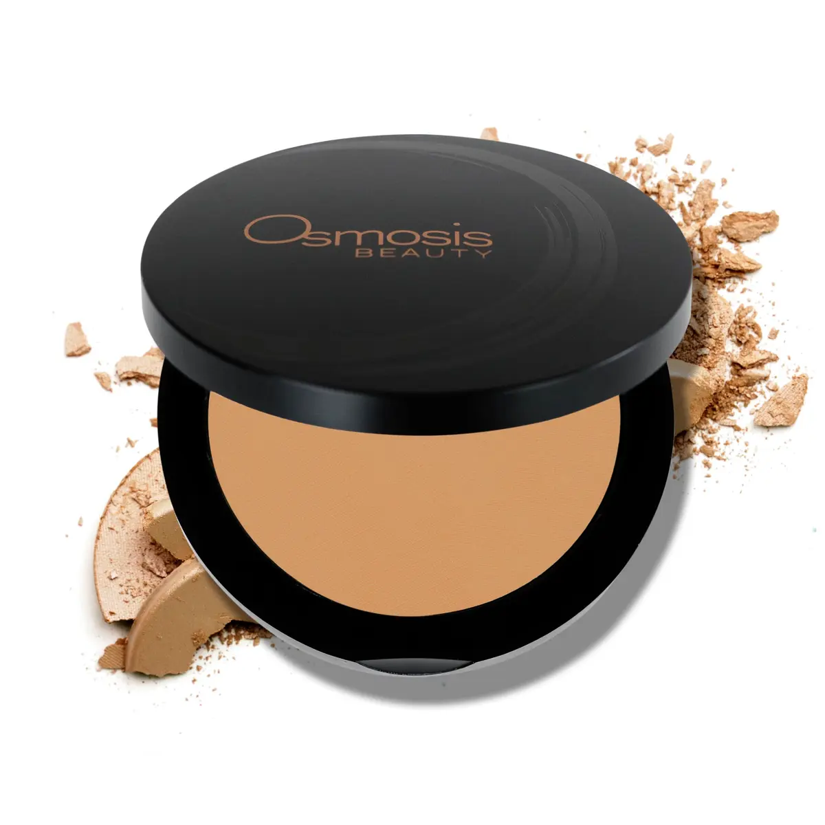 OSMOSIS Mineral Pressed Base Full Coverage Powder Golden Dark 0.34oz | Buildable Matte Finish for All Skin Types - main product image