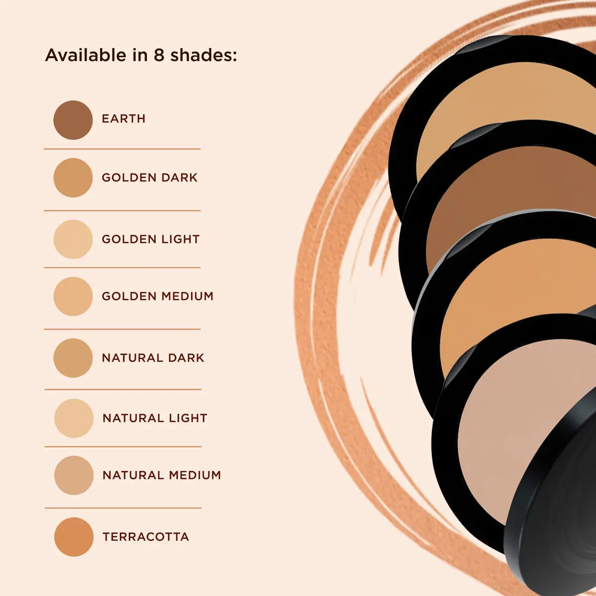 OSMOSIS Mineral Pressed Base Full Coverage Powder Golden Dark 0.34oz | Buildable Matte Finish for All Skin Types - view 3