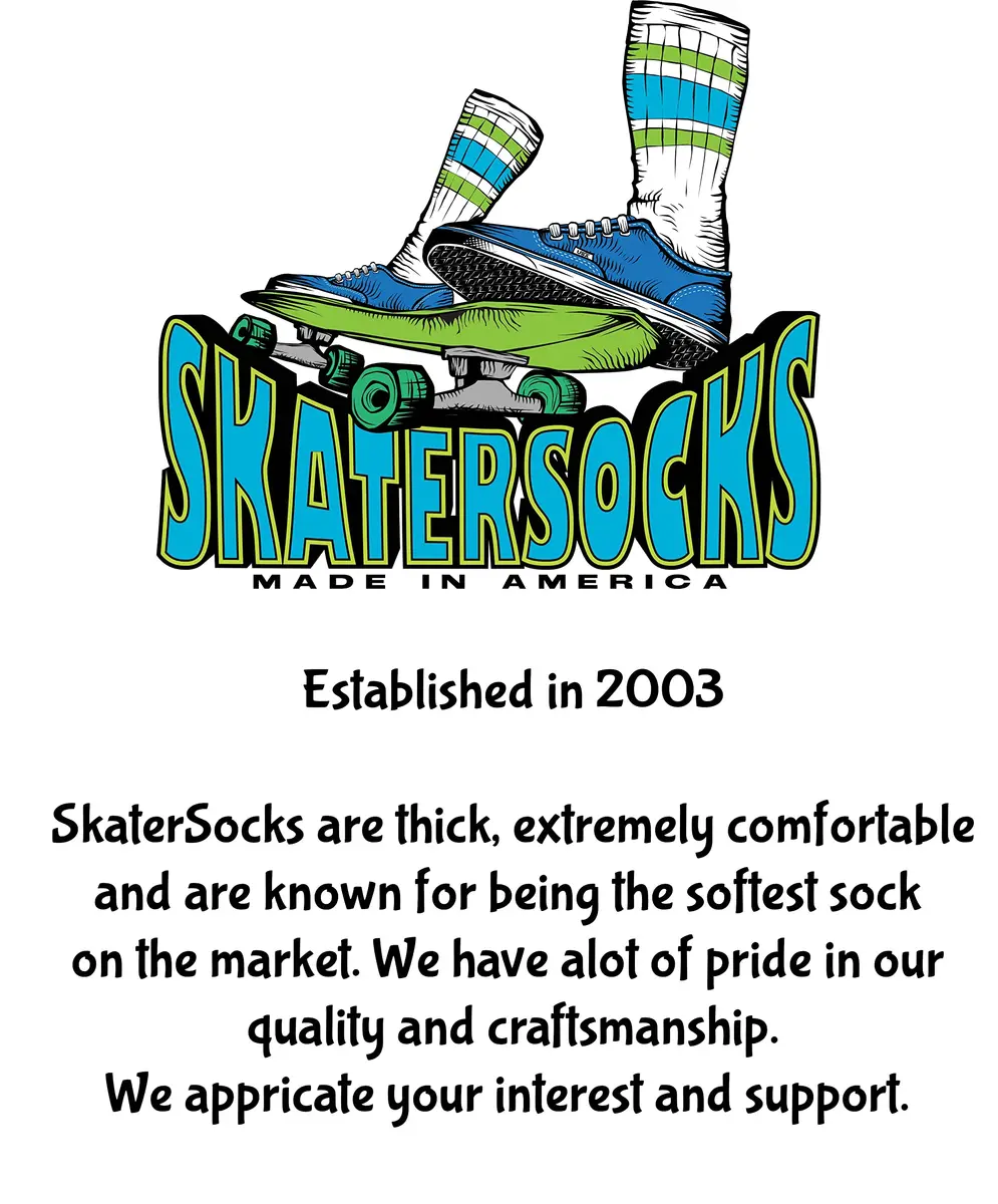 SKATERSOCKS 25" Knee High White Tube Socks with Stripes | Unisex Cotton Blend, Made in USA - view 4