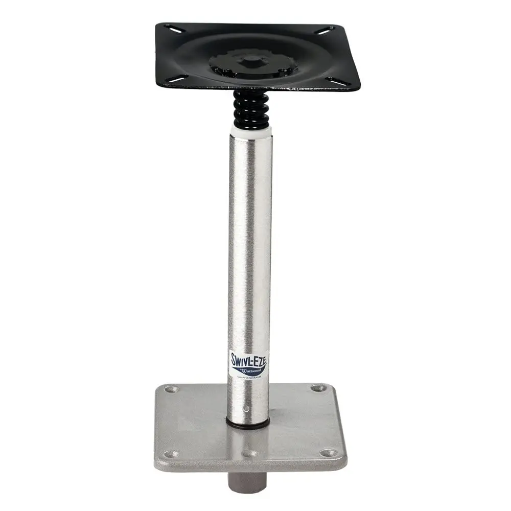 attwood Swivl-Eze 075 Boat Seat Pedestal Package 97750-7, Satin, 11" | Corrosion-Resistant, 360° Swivel - main product image