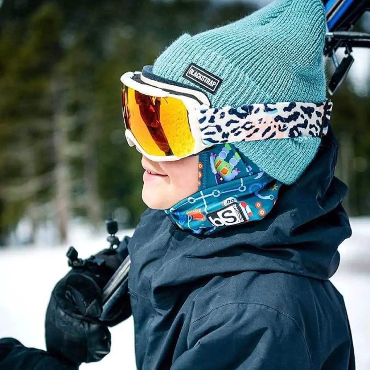 BLACKSTRAP Kids The Hood Dual Layer Cold Weather Neck Gaiter and Warmer for Children, Snow Issue | UPF 50+ Sun Protection (70-120 chars) - view 5
