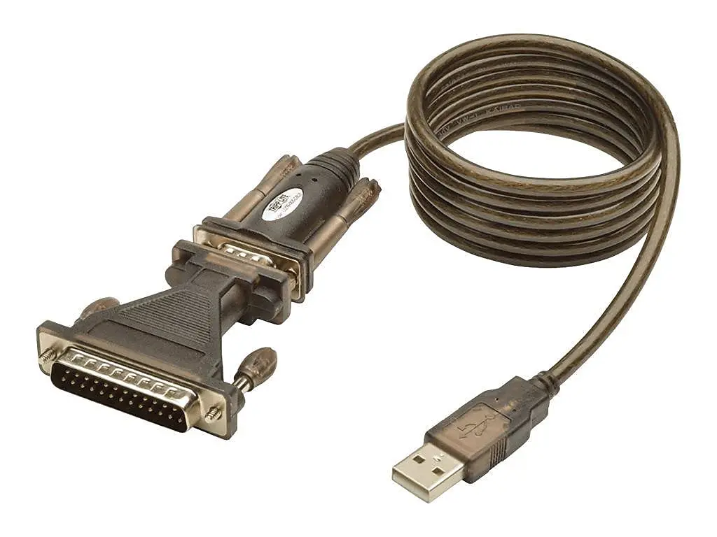TRIPP LITE USB to RS232 Serial Adapter Cable with DB25 DB9 M/M Connectors, 5-Feet | Connect Legacy Devices to USB - main product image