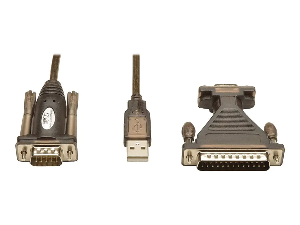 TRIPP LITE USB to RS232 Serial Adapter Cable with DB25 DB9 M/M Connectors, 5-Feet | Connect Legacy Devices to USB - view 2