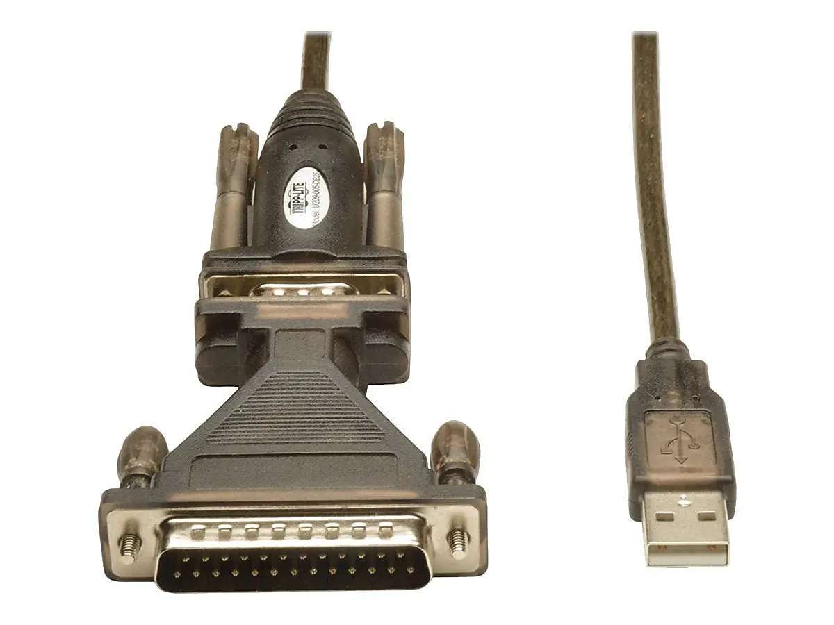 TRIPP LITE USB to RS232 Serial Adapter Cable with DB25 DB9 M/M Connectors, 5-Feet | Connect Legacy Devices to USB - view 3