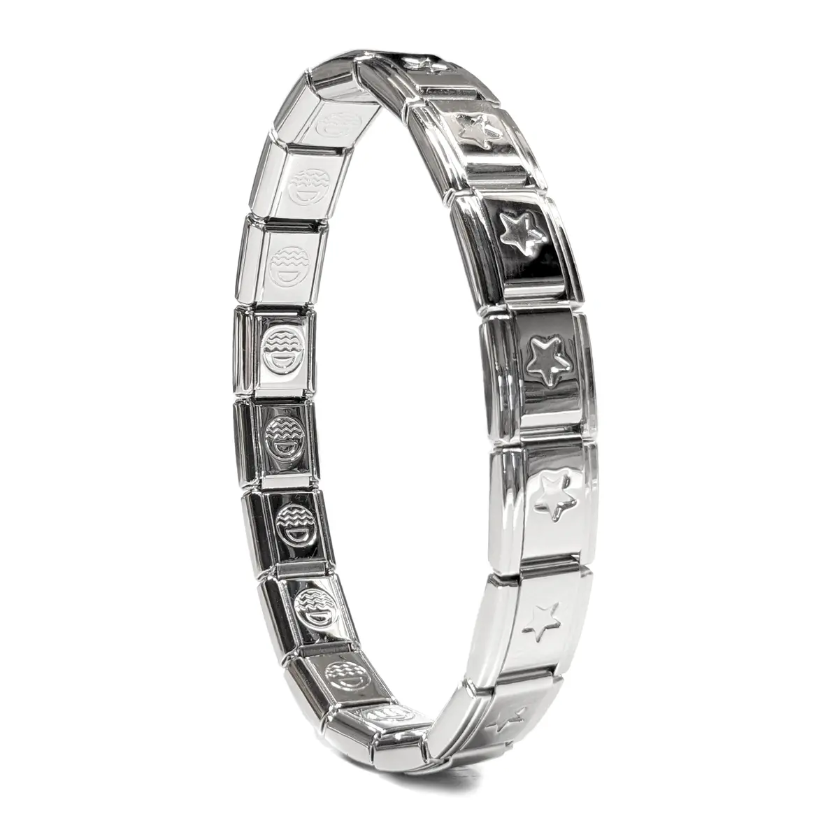 Dolceoro Star 9mm Italian Modular Charm Bracelet Starter 18 Links (16cm / 6.25in) - main product image