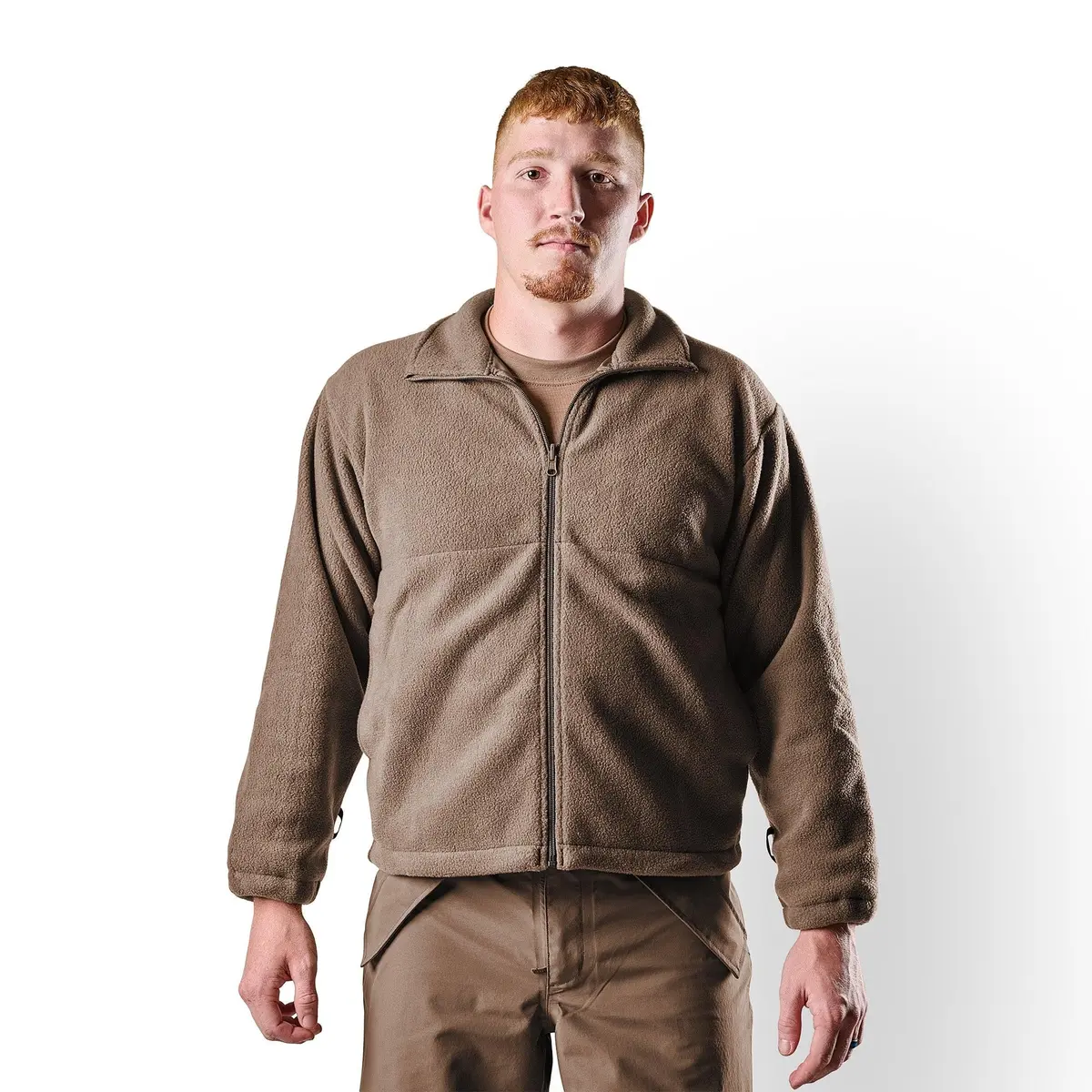 Tru-Spec Men's Polar Fleece Jacket - Warm & Lightweight Outerwear for Outdoor Adventures, Versatile Casual Coat, Coyote - Small Regular - view 2