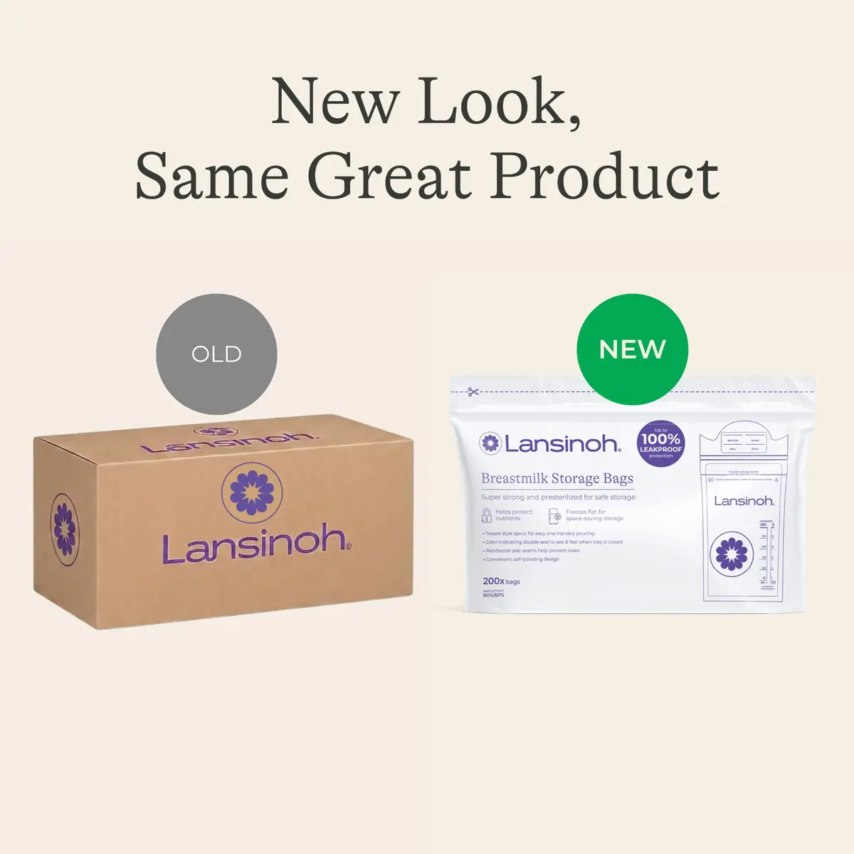 Lansinoh Breastmilk Storage Bags 6 Ounce 200 Count | Double Zipper Seal for Leak-Proof Storage - view 2