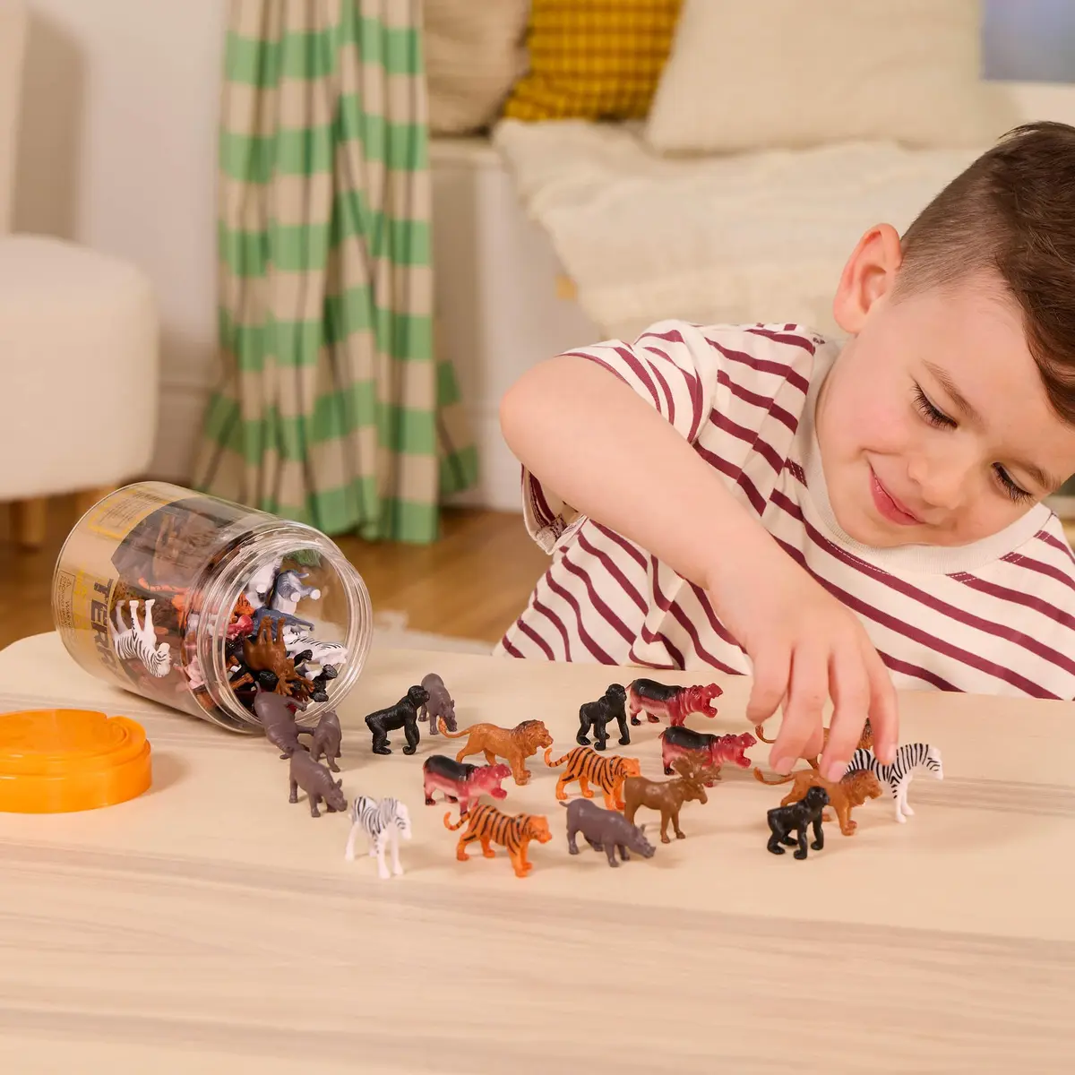 Terra by Battat Wild Animal Figurines Tube 60 Mini Safari Figures | Realistic Plastic Animals for Kids 3+ - view 2