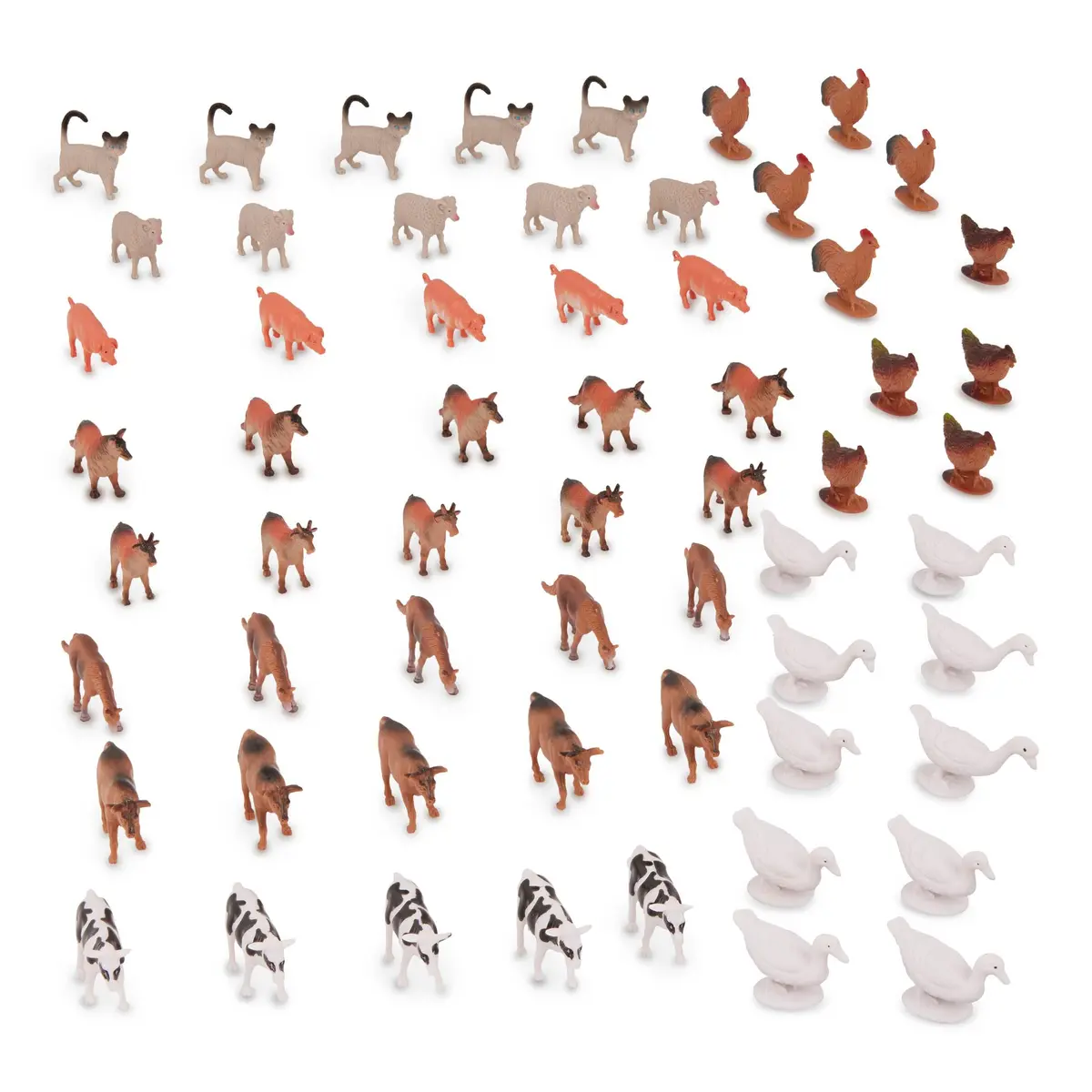 Terra by Battat Farm Animals Toy Tube 60 Mini Figures | Educational Plastic Playset for Kids 3+ - view 8