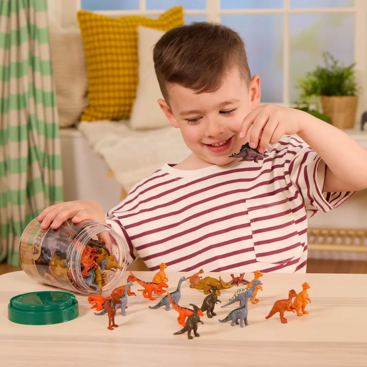 Terra by Battat Dinosaur Figures Tube, 60 Mini Plastic Dino Animals, 2-3 inch Figures | ASTM-Tested Educational Toy - view 2