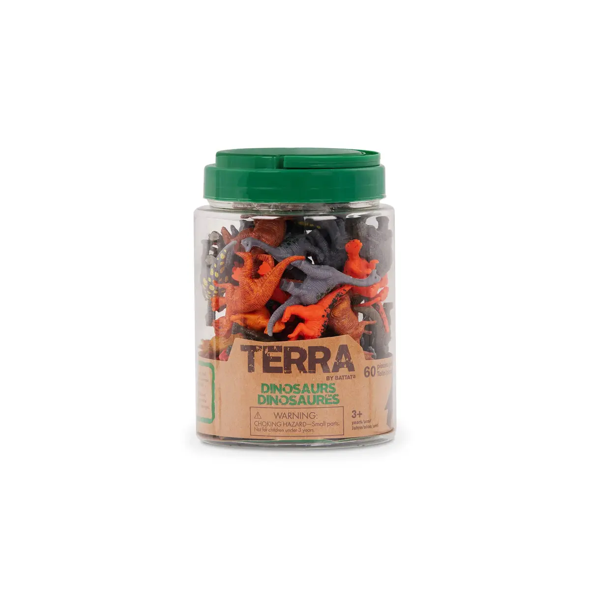 Terra by Battat Dinosaur Figures Tube, 60 Mini Plastic Dino Animals, 2-3 inch Figures | ASTM-Tested Educational Toy - view 4