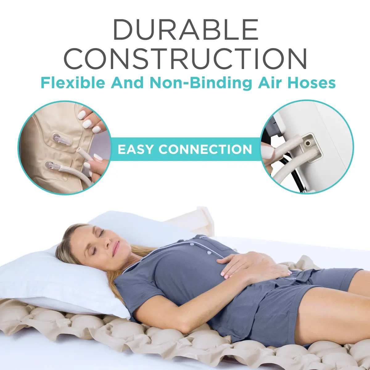 Vive Alternating Air Pressure Mattress Pad 203 cm (80") x 91 cm (36") | Doctor Recommended for Bed Sore Relief - view 9