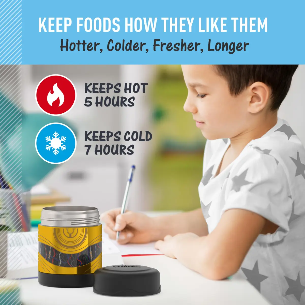 THERMOS Kids Food Jar 10oz | Keeps Hot & Cold, BPA-Free, Kid-Friendly Design - view 5