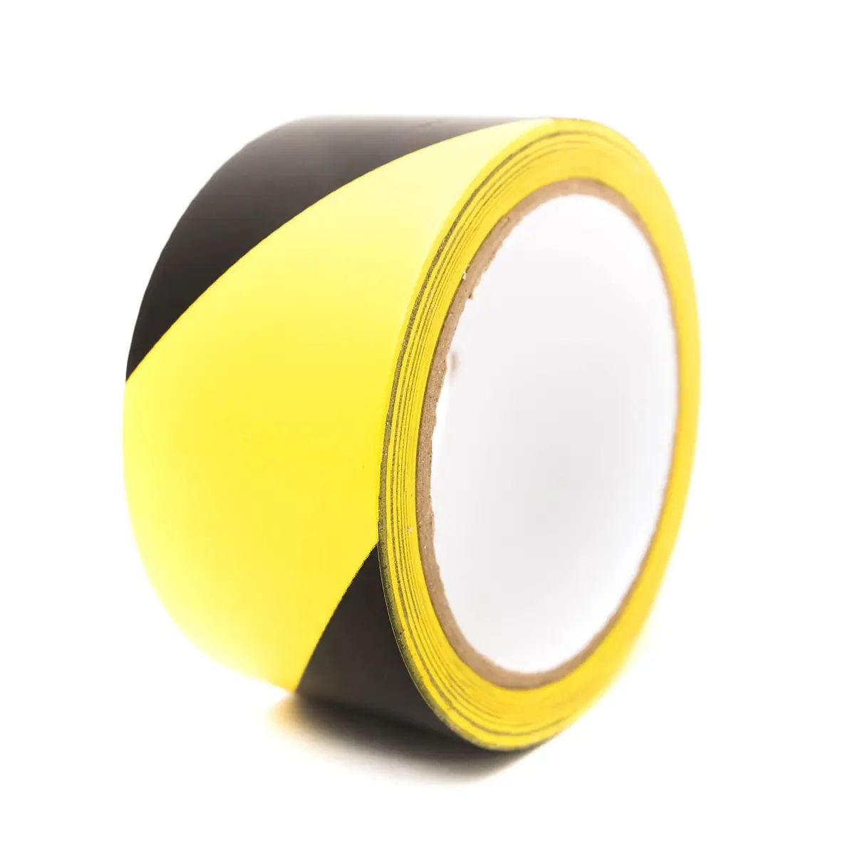 Bertech Safety Warning Hazard Floor Tape, 3 Inch x 54 Feet, Black and Yellow Stripes | Highly Visible, Weather-Resistant - main product image