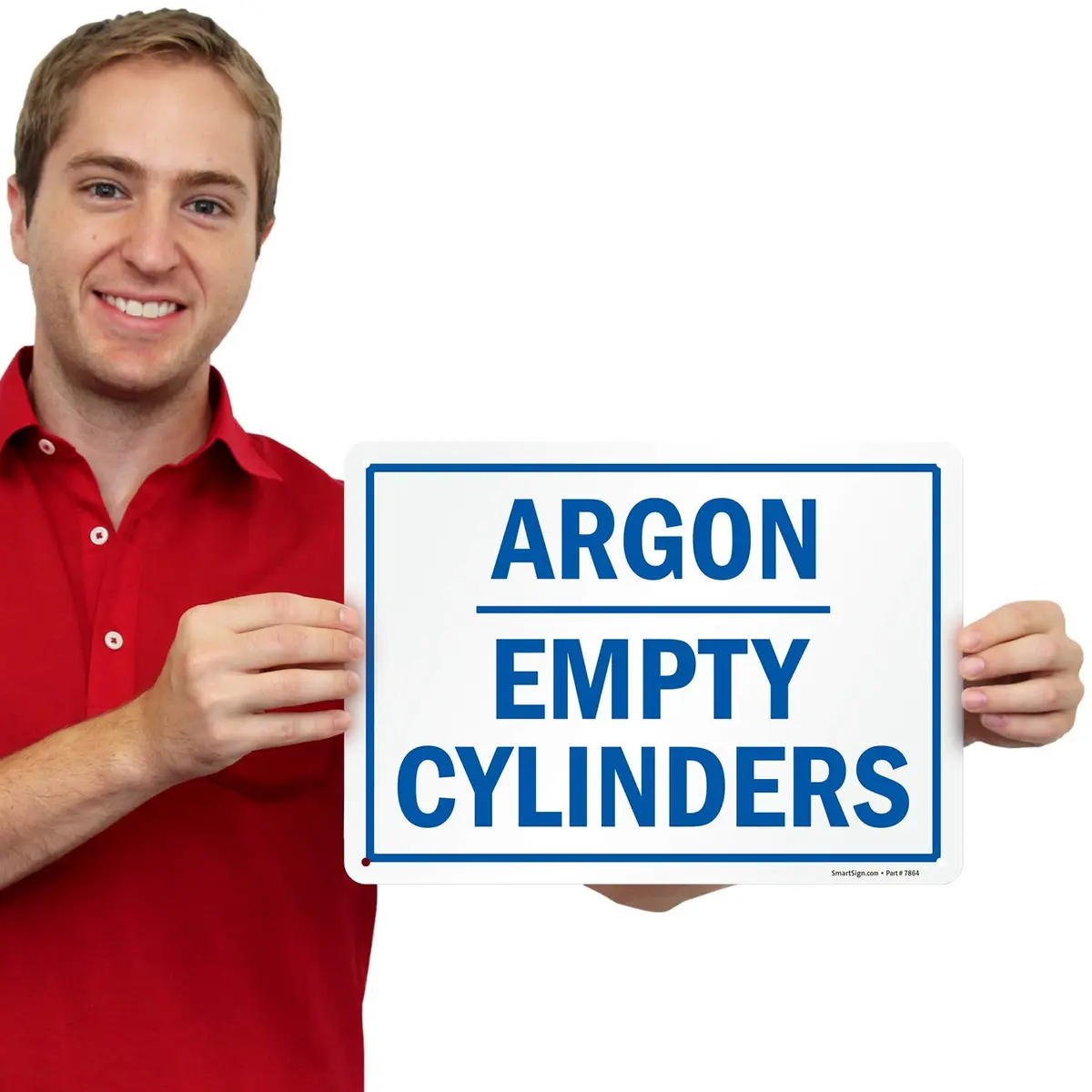 SmartSign Argon, Empty Cylinders Sign | 10" x 14" Plastic Durable Safety Sign - view 3