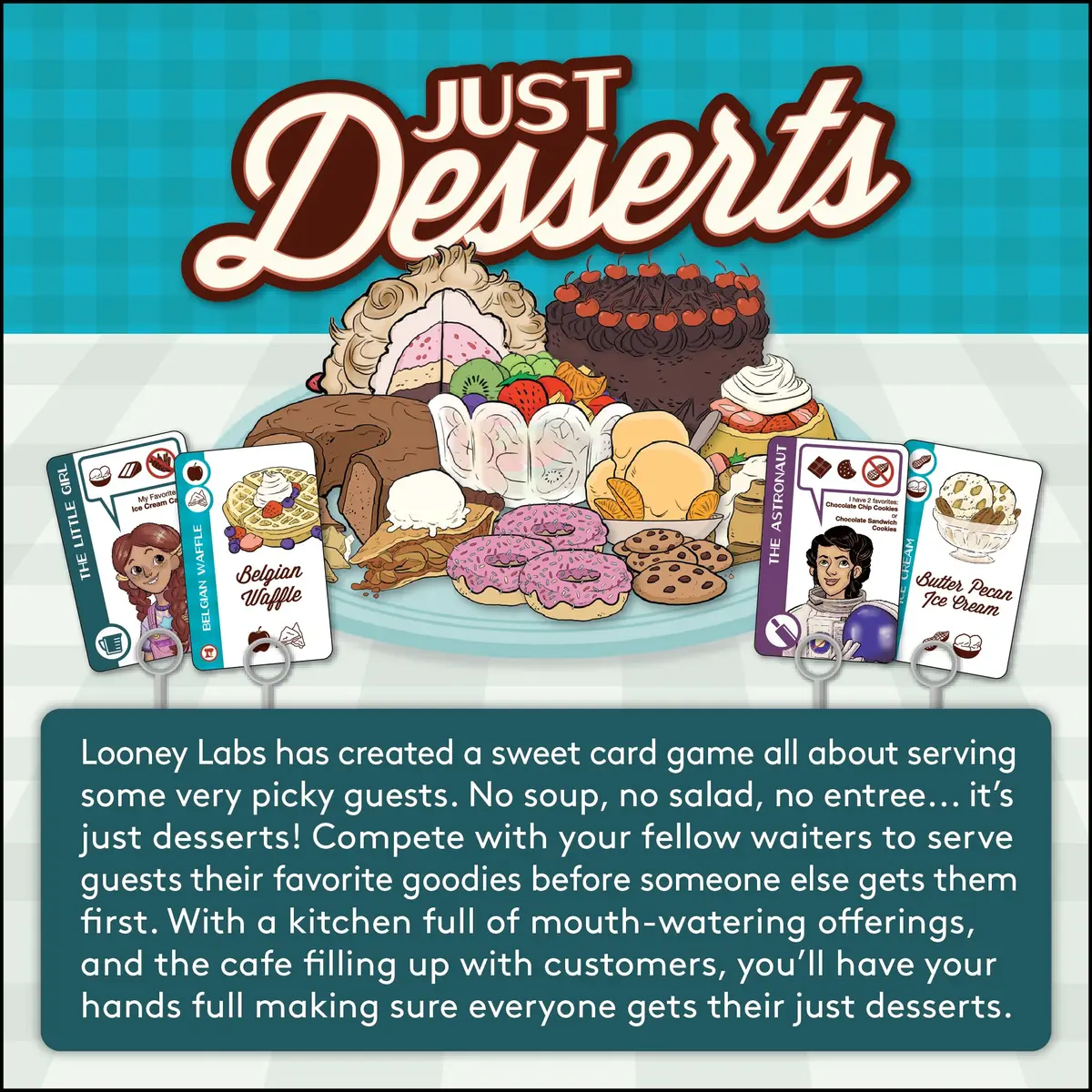 Looney Labs Just Desserts Card Game - Flavorful Expansion and New Characters | 100 Cards - view 3