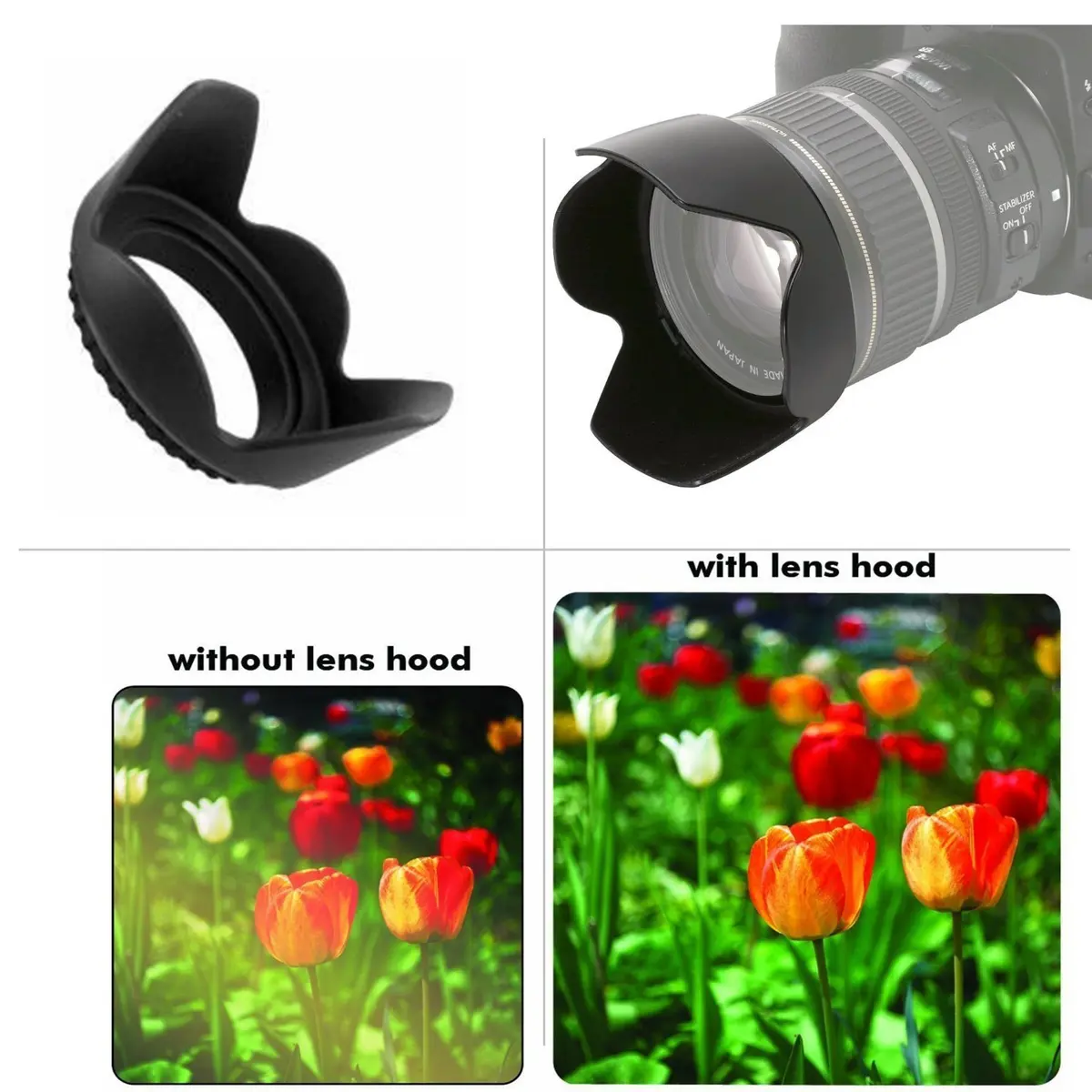 Big Mike's 49mm Lens Hood for Sony 18-55mm, 55-210mm & More | Flare Prevention & Lens Protection - view 2