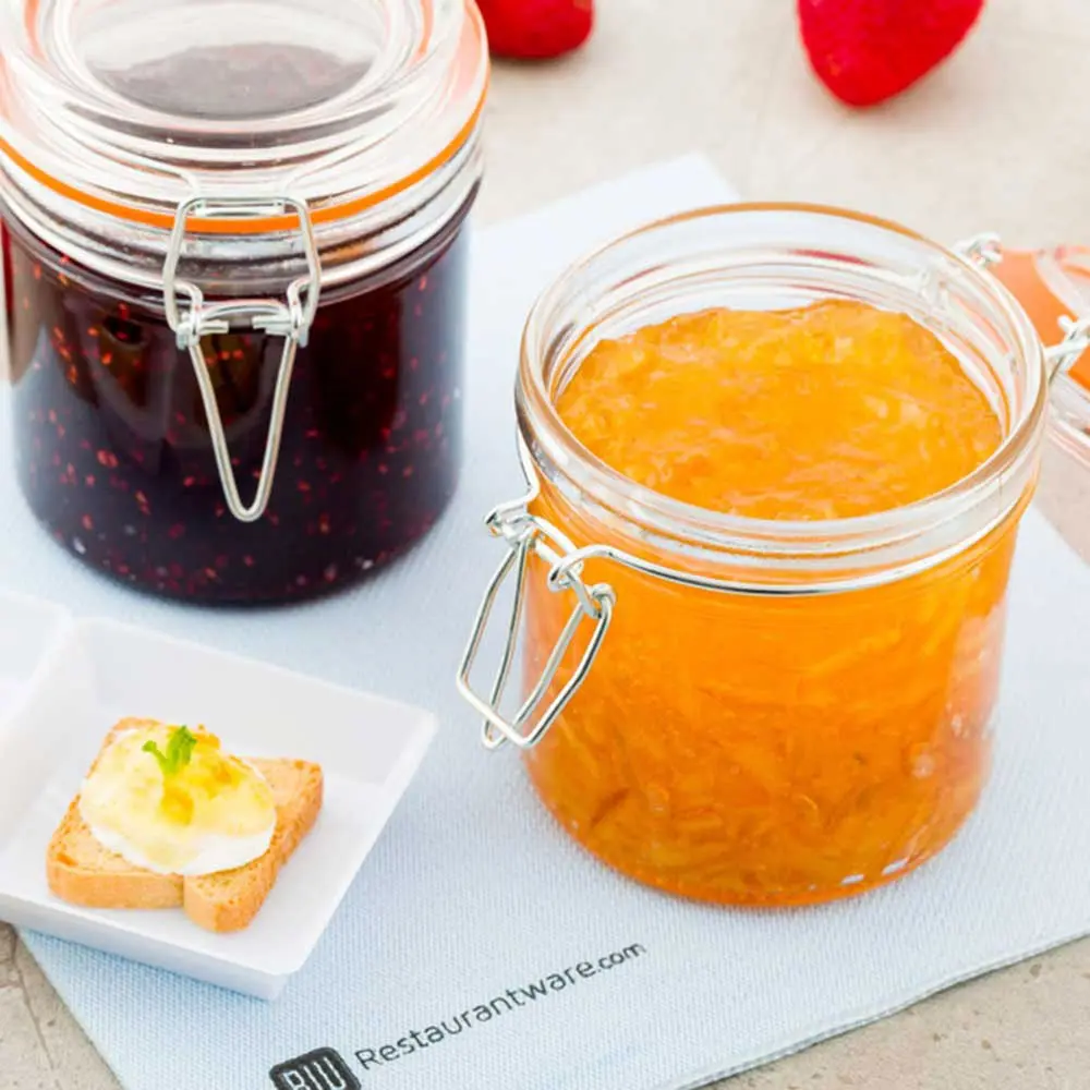 Restaurantware Mason Jar 8.5 oz | Airtight Clamp Lid for Food Storage & Serving - view 3