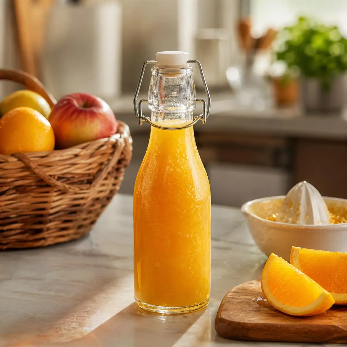 Restaurantware Swing Top Glass Bottles 8.5oz | Airtight, Resealable, Clear (70-120c) - view 3