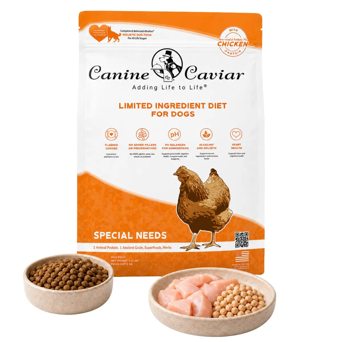 Canine Caviar Special Needs Dry Dog Food Chicken & Brown Rice 22 lb | Alkaline, Sensitive Digestive Support - main product image