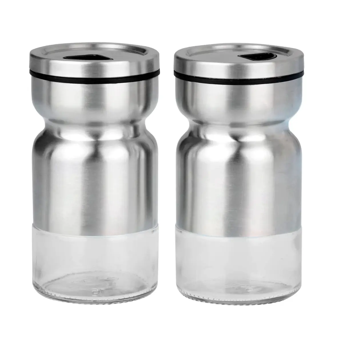 Cuisinox Stainless Steel Salt & Pepper Shakers Set, with Caddy, 4" each - view 2