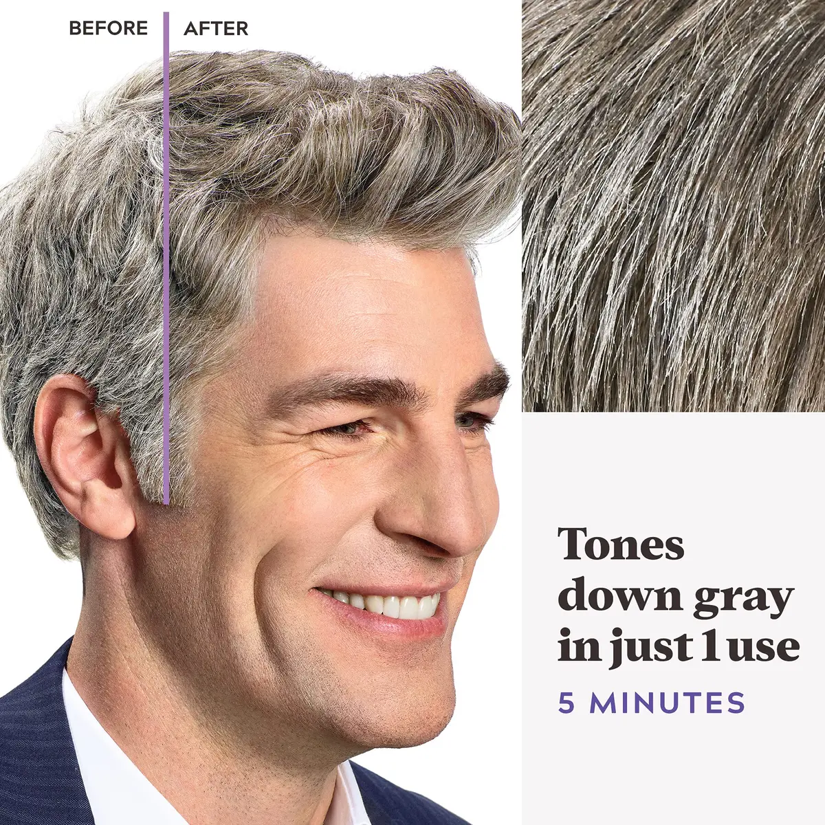 Just For Men Touch of Gray Hair Color Light Brown T-25 | Blends Gray for Salt & Pepper Look - view 4