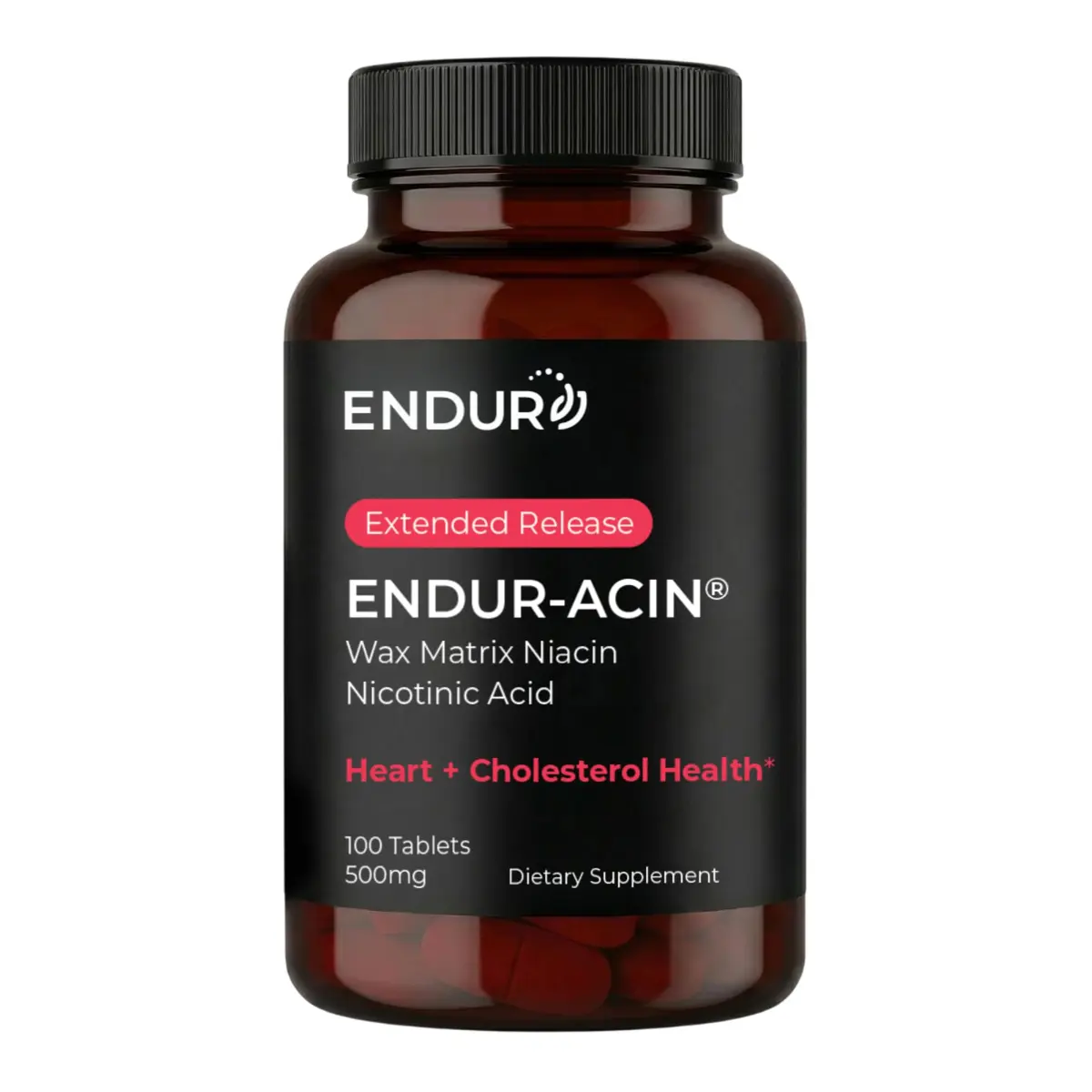 Endurance Products Niacin 500mg Extended Release | Heart & Cholesterol Support (70-120 chars) - main product image