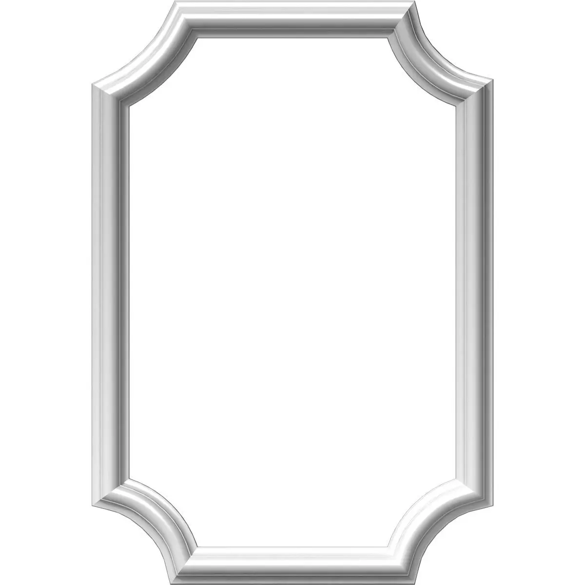 Ekena Millwork PNL16X24AS-02 16"W x 24"H x 1/2"P Ashford Molded Scalloped Wainscot Wall Panel | Lightweight, Durable Polyurethane - main product image