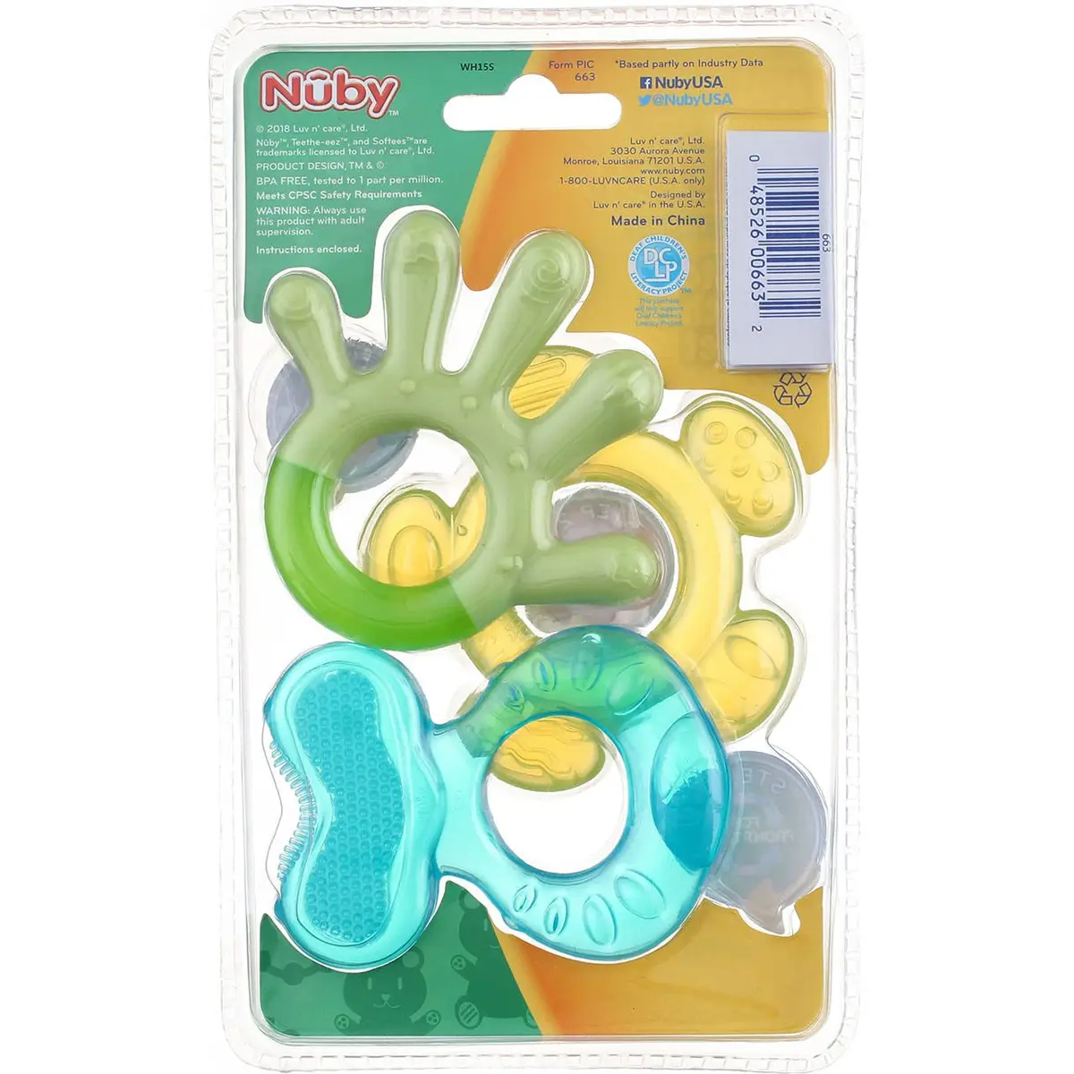 Nuby 3 Step Soothing Teether 3 Piece Set | Babies 3+ Months, Silicone, Refrigerator-Safe Cooling - view 2