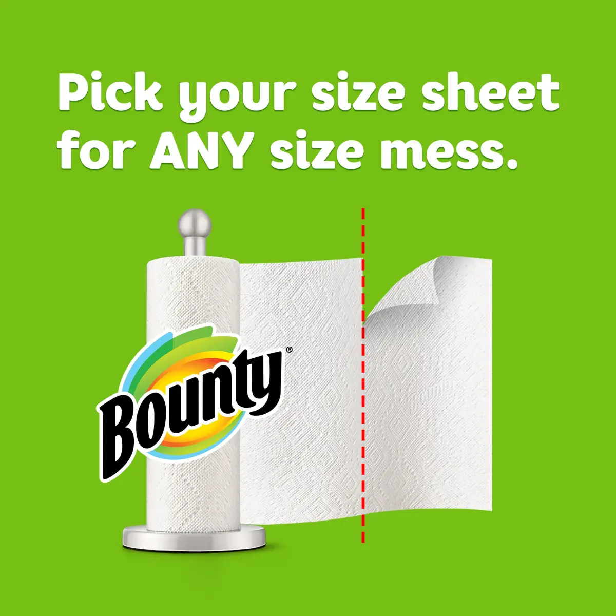 Bounty Select-A-Size Paper Towels, White, Giant Roll, 8 Rolls | 2X More Absorbent - view 7