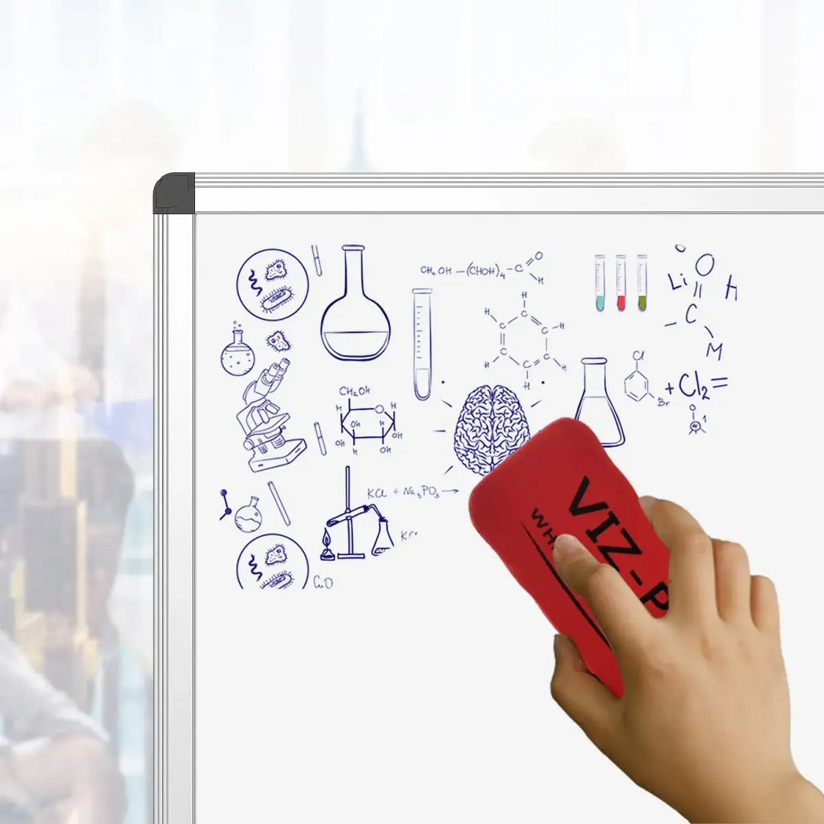 VIZ-PRO Magnetic Dry Erase Board 60 x 45 cm (24 x 18 Inches) | Smooth Writing & Easy Wipe Surface - view 4