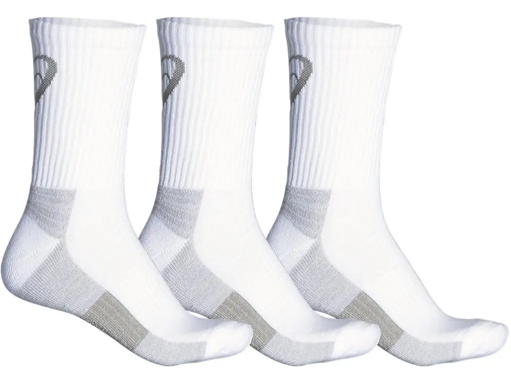 ASICS Contend Training Crew Socks (3-Pack, Large) | Moisture-Wicking & Breathable - main product image