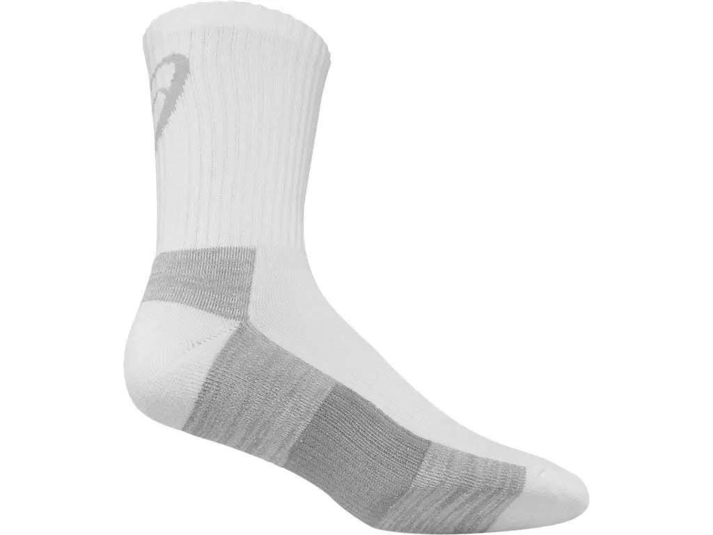ASICS Training Crew Socks (3 Pack, Medium, White) | Moisture-Wicking & Arch Support - view 6