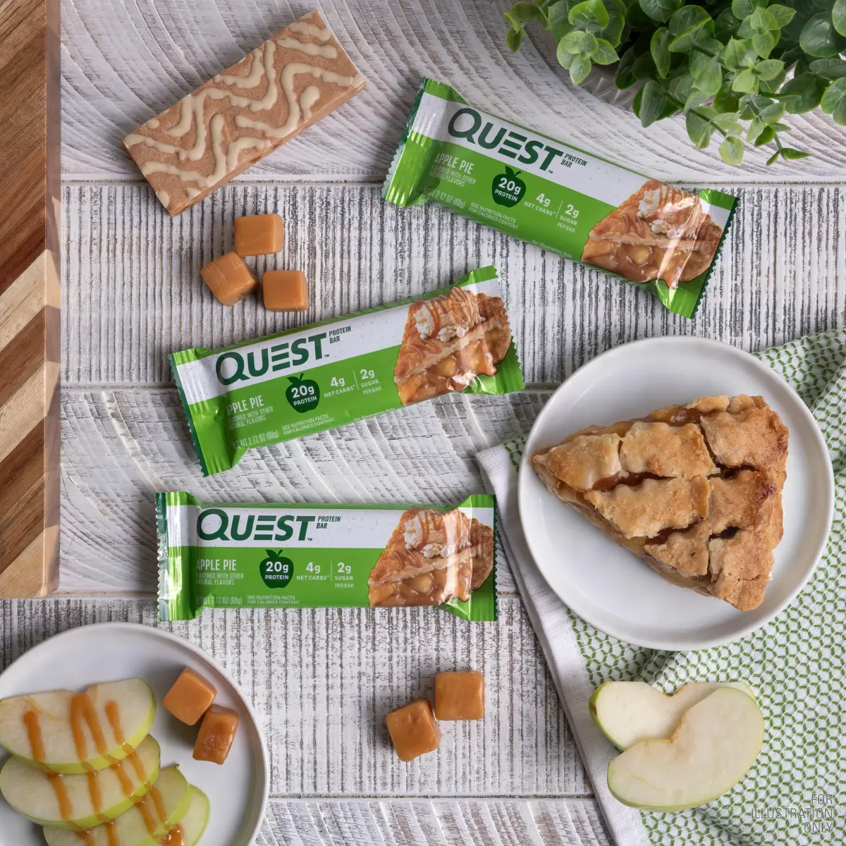 Quest Apple Pie Protein Bar 12 Count (2.12oz each) | 20g Protein, 13g Fiber, 2g Sugar - view 5
