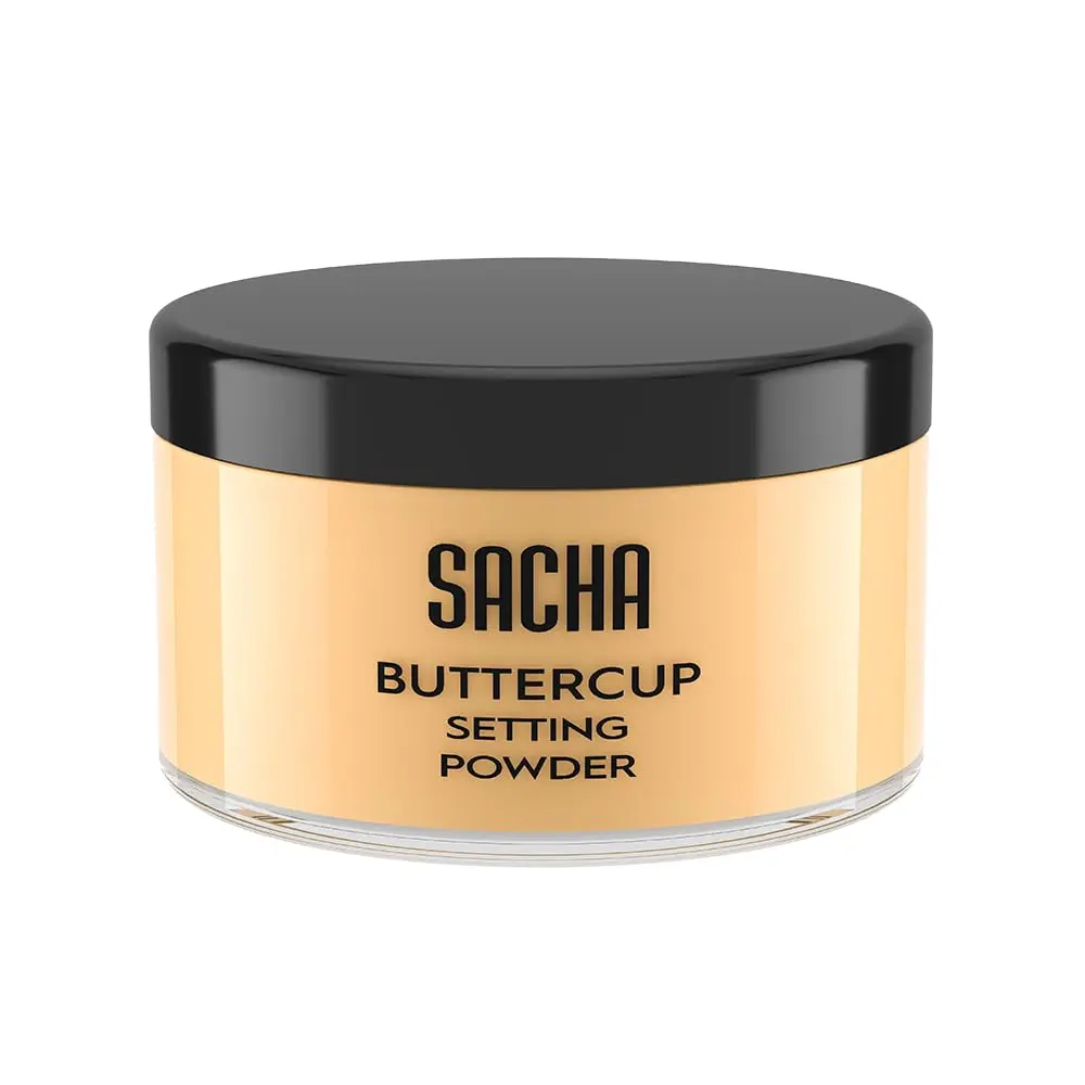 Sacha Buttercup Setting Powder 1.75 oz | Flawless Matte Finish for Medium to Deep Skin - main product image