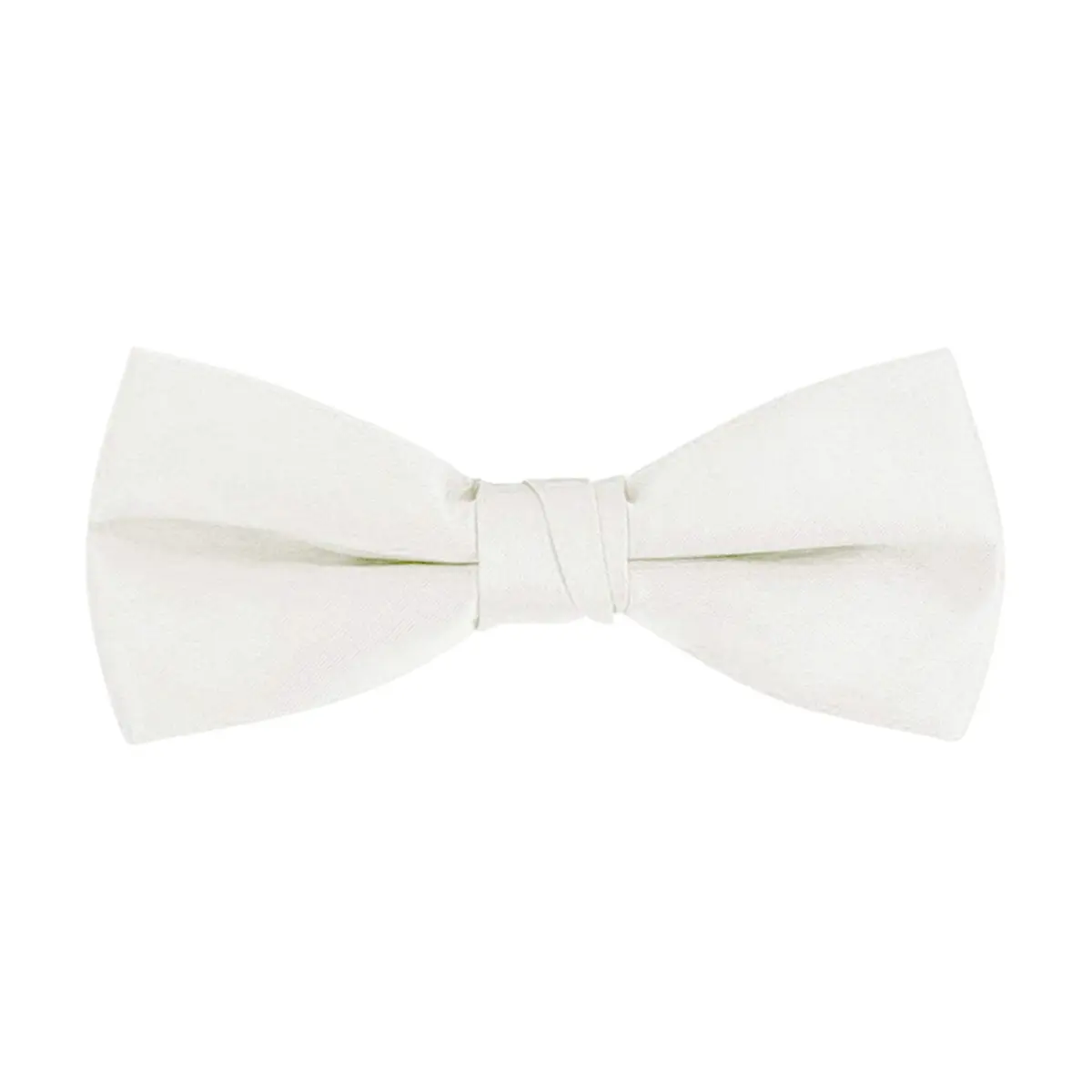 S.H. Churchill & Co. Men's Satin Pre-Tied Tuxedo Bow Tie - Ivory | Adjustable Strap, Classic Style - main product image