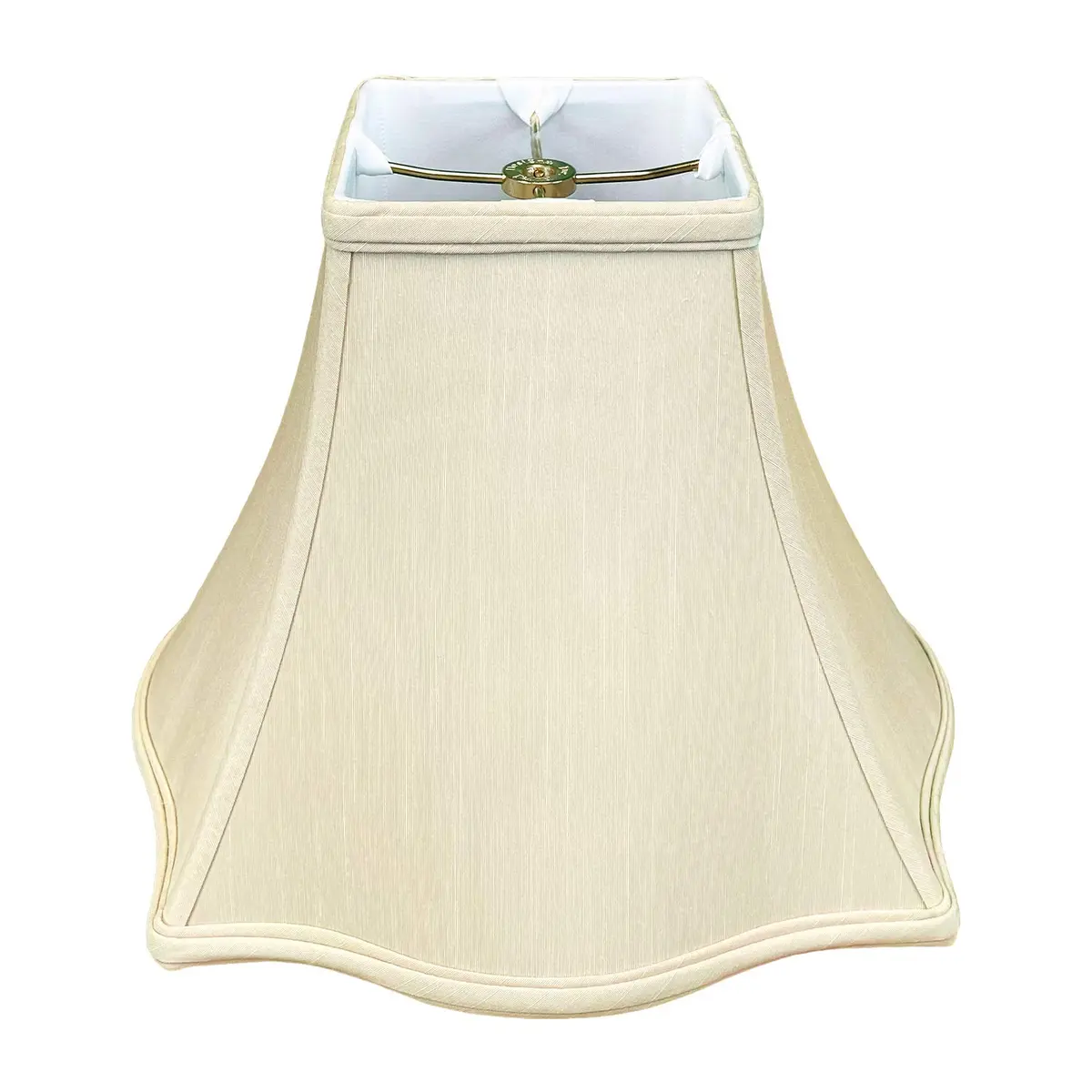 Royal Designs Fancy Square Bell Lamp Shade - Beige - 5 x 12 x 9.75 | Classic design for modern & transitional decor - main product image