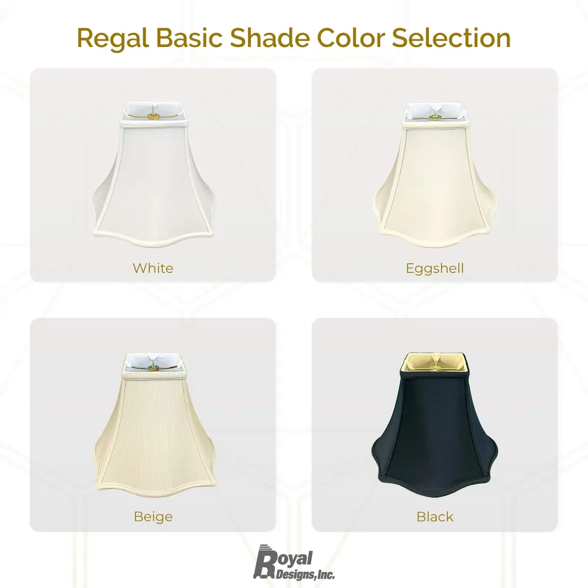 Royal Designs Fancy Square Bell Lamp Shade - Beige - 5 x 12 x 9.75 | Classic design for modern & transitional decor - view 5