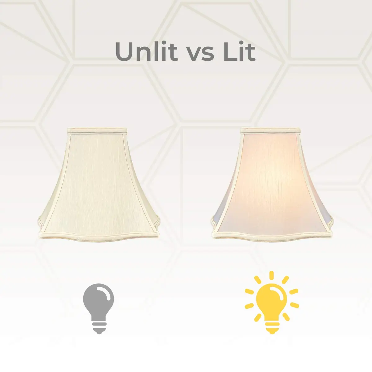 Royal Designs Fancy Square Bell Lamp Shade - Beige - 5 x 12 x 9.75 | Classic design for modern & transitional decor - view 3