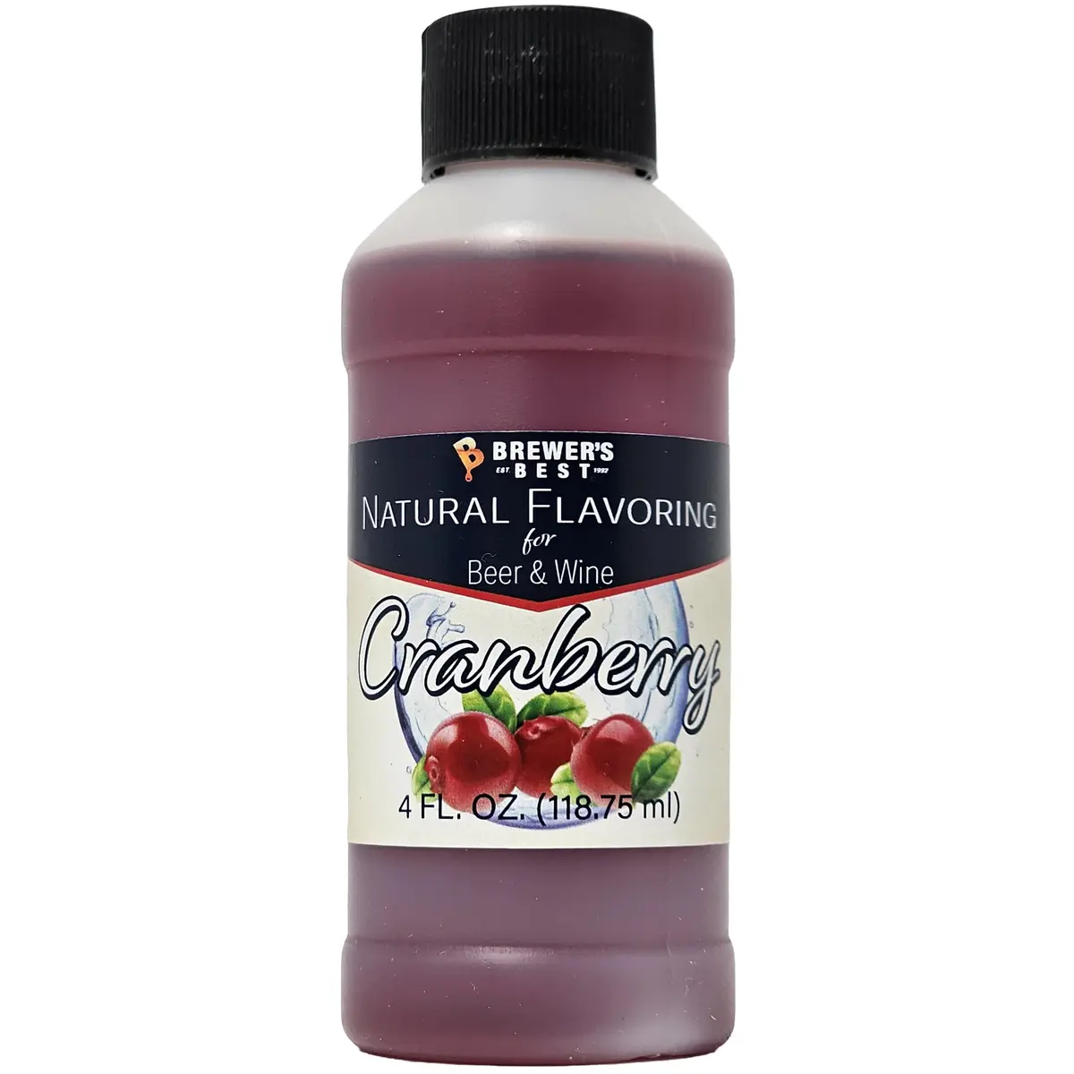 Brewer's Best Cranberry Flavoring 4 fl oz | Natural Beer & Wine Flavoring for Home Brewing - main product image