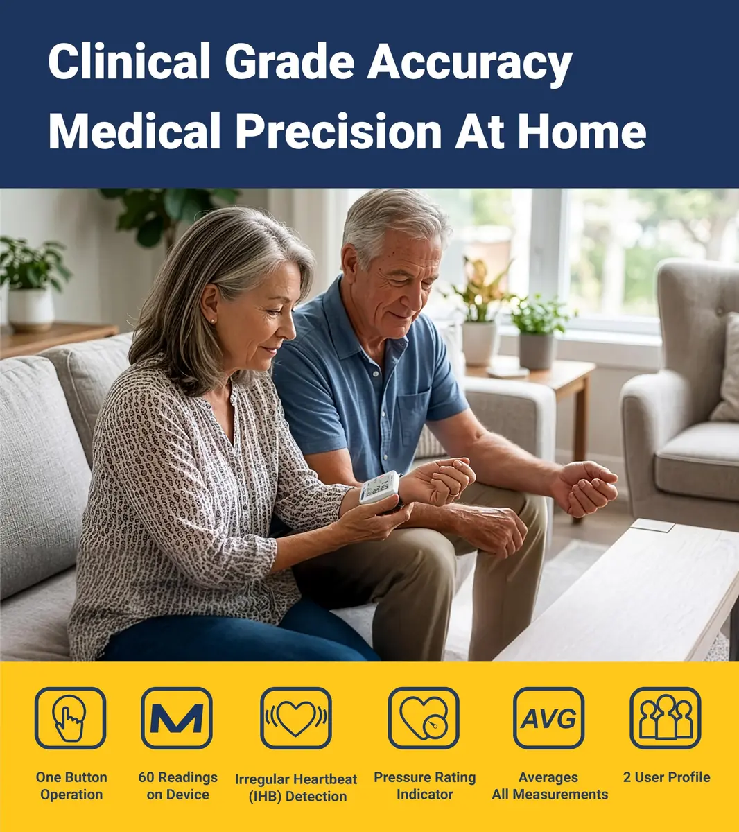 A&D Medical UB-543 Wrist Blood Pressure Monitor for Home Use | Accurate Multi-User Wrist BP Device - view 5