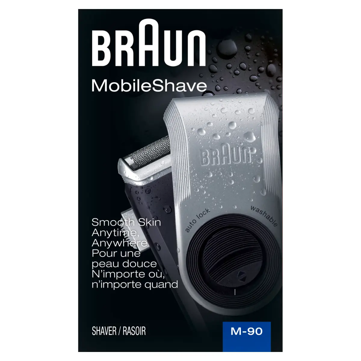 Braun Mobile Shaver M90 | Battery Operated Foil Shaver with Precision Trimmer - main product image
