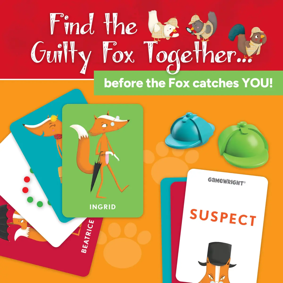 Gamewright Outfoxed! Cooperative Whodunit Board Game for Kids Ages 4-8, 4 Players | Educational Logic and Deduction Skills - view 4