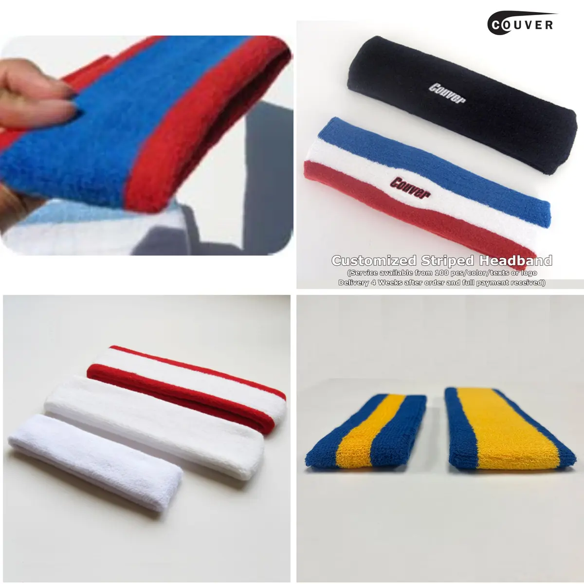 COUVER Sweatband Wide Basketball Headband 2.5 inch Cotton Blend | Heavy Sweat Absorption & Breathability - view 6
