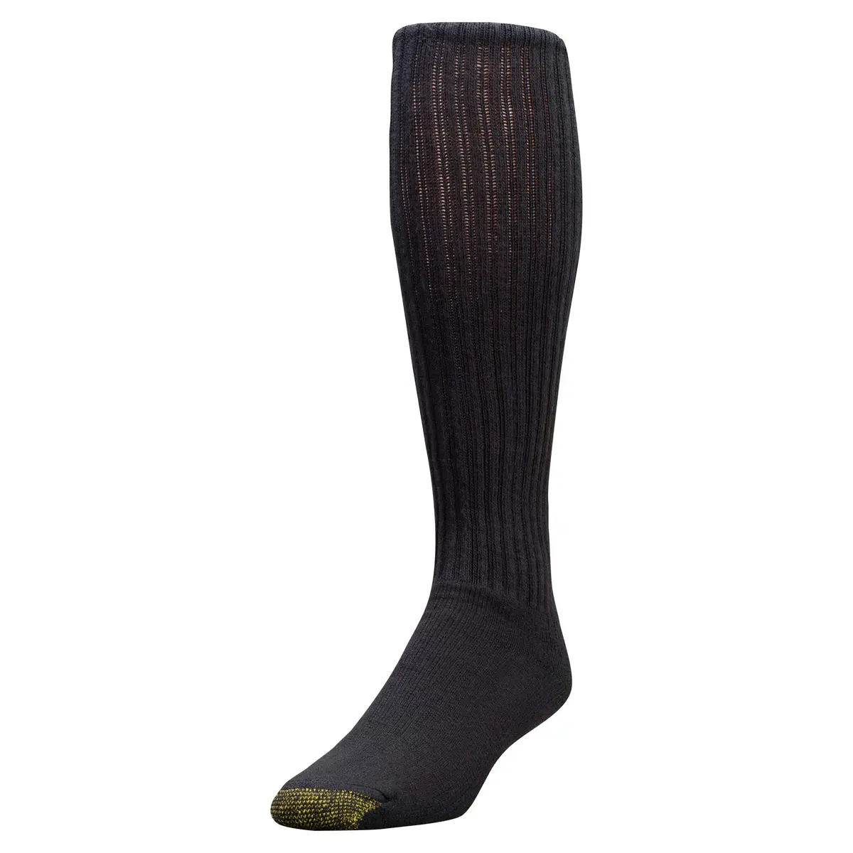 GOLDTOE Men's Ultra Tec Performance Over-The-Calf Athletic Socks, 3-Pairs, Black (Large) | Moisture Control & Durability - view 2